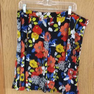 Susan Graver Printed Liquid Knit 8 Gore Pull-on Skort